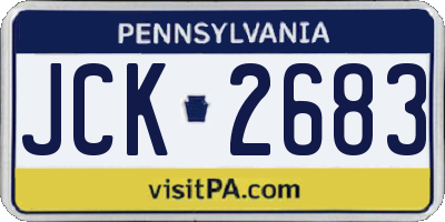 PA license plate JCK2683