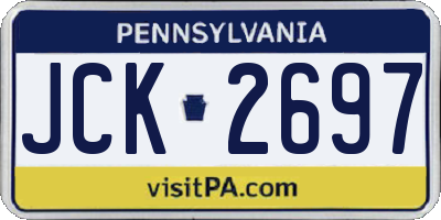 PA license plate JCK2697