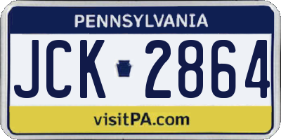 PA license plate JCK2864