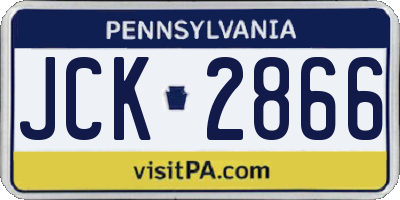 PA license plate JCK2866