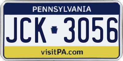 PA license plate JCK3056