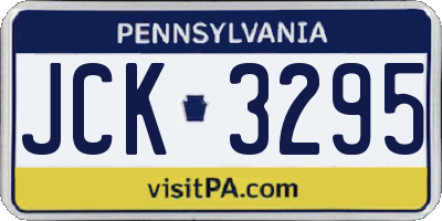 PA license plate JCK3295