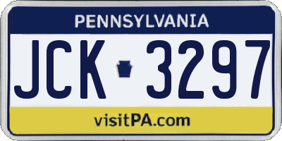 PA license plate JCK3297
