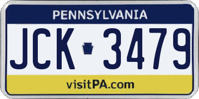 PA license plate JCK3479