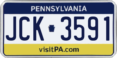 PA license plate JCK3591