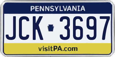PA license plate JCK3697
