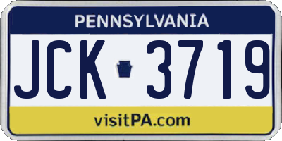 PA license plate JCK3719