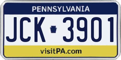 PA license plate JCK3901