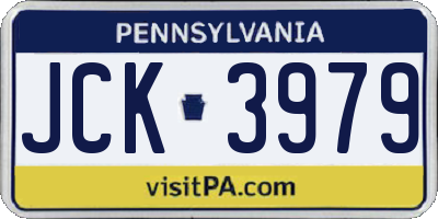 PA license plate JCK3979