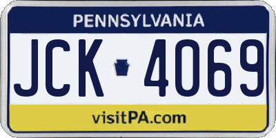 PA license plate JCK4069