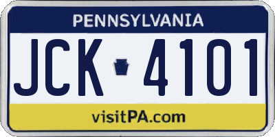 PA license plate JCK4101