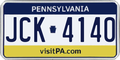 PA license plate JCK4140
