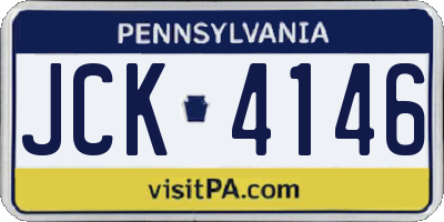 PA license plate JCK4146