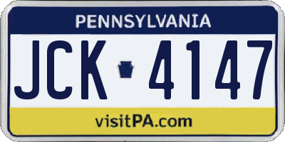 PA license plate JCK4147