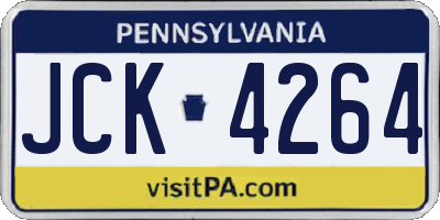 PA license plate JCK4264