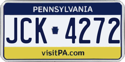 PA license plate JCK4272