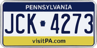 PA license plate JCK4273