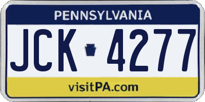 PA license plate JCK4277