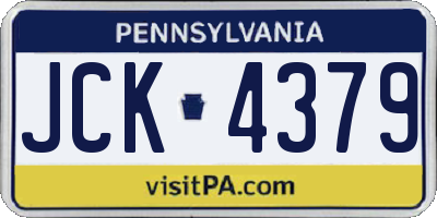 PA license plate JCK4379