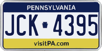 PA license plate JCK4395