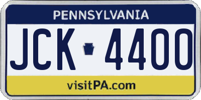 PA license plate JCK4400