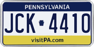 PA license plate JCK4410