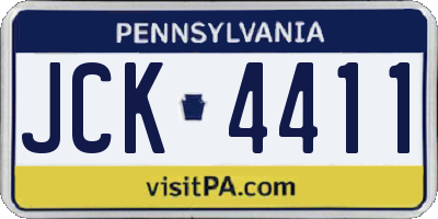PA license plate JCK4411