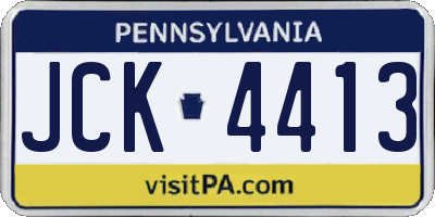 PA license plate JCK4413