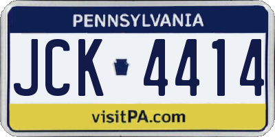 PA license plate JCK4414