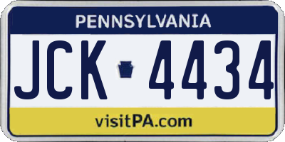 PA license plate JCK4434
