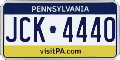 PA license plate JCK4440
