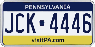 PA license plate JCK4446