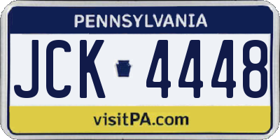 PA license plate JCK4448