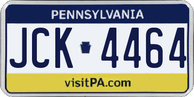 PA license plate JCK4464