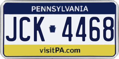 PA license plate JCK4468