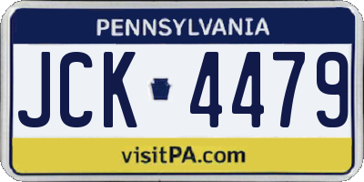 PA license plate JCK4479