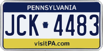 PA license plate JCK4483