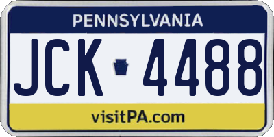 PA license plate JCK4488