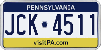 PA license plate JCK4511