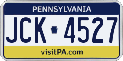 PA license plate JCK4527