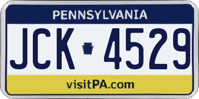 PA license plate JCK4529