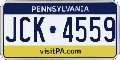 PA license plate JCK4559