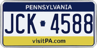 PA license plate JCK4588