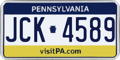 PA license plate JCK4589