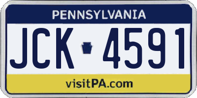 PA license plate JCK4591