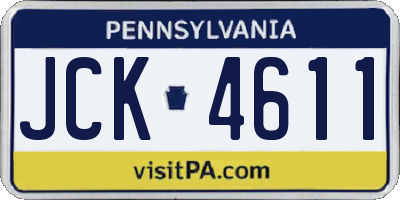 PA license plate JCK4611