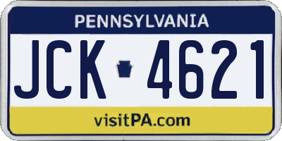 PA license plate JCK4621