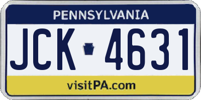 PA license plate JCK4631