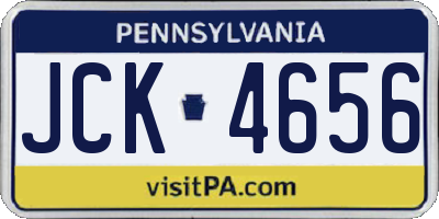 PA license plate JCK4656