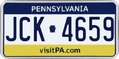 PA license plate JCK4659